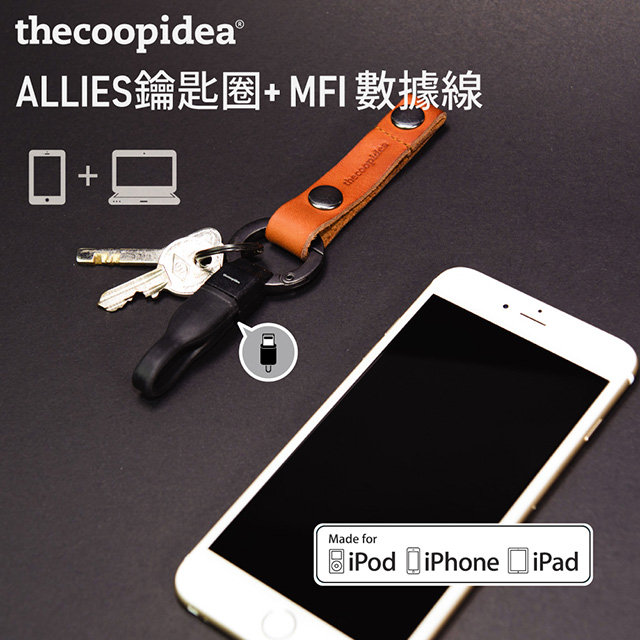 thecoopidea Allies Key Ring MFI Cable-棕