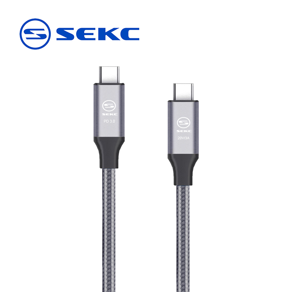 【SEKC】Type-C to Type-C 60W 快速充電傳輸線 1.2M
