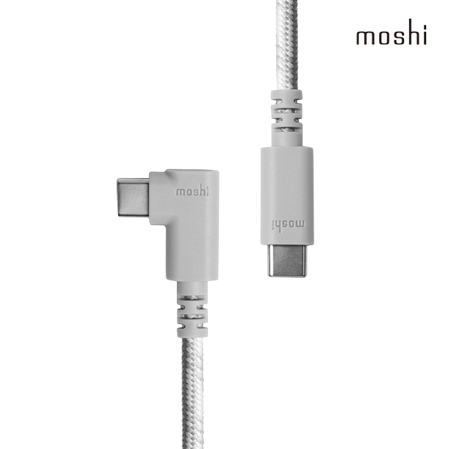 Moshi Integra USB-C to USB-C 90度彎頭 (240W/480Mbps) 充電線/傳輸編織線 (1.5 M)