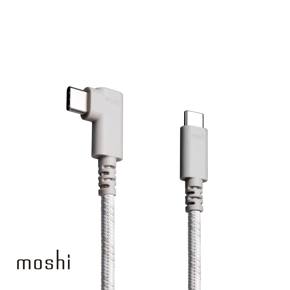【moshi】Integra USB-C to USB-C 90度彎頭 (240W/480Mbps) 充電傳輸線 (0.6 m)