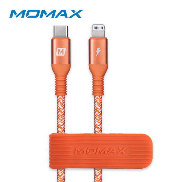 MOMAX Elite Link Lightning to Type-C 傳輸線DL31 (1.2m)-橘