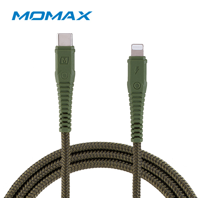 MOMAX Tough Link Lightning to Type-C 傳輸線DL33 (1.2m)-綠