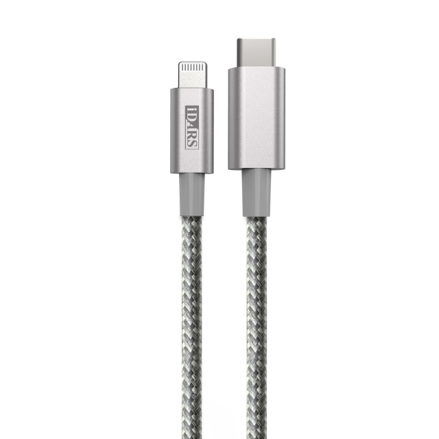 iDARS USB-C to Lightning 120cm PD快速充電線-銀