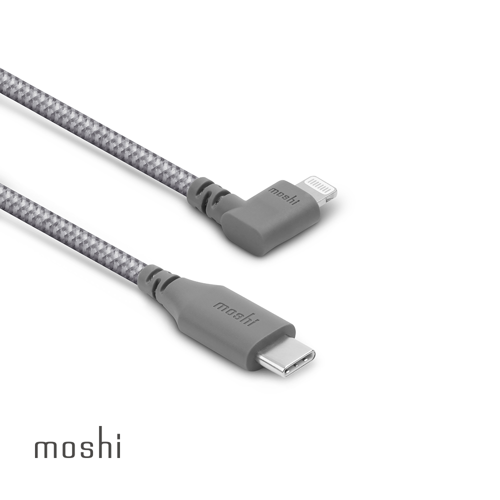 【moshi】Integra 強韌系列 Lightning to USB-C 90度彎頭 充電傳輸線 (1.5 m)