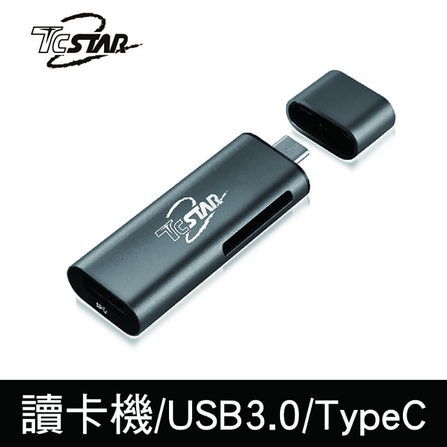 TCSTAR TYPE-C 轉SD/TF讀卡+USB 3.0鋁合金轉接器 TYC-MF002GR