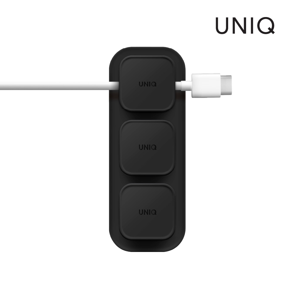 UNIQ Pod 充電線固定磁吸收納器 深灰色