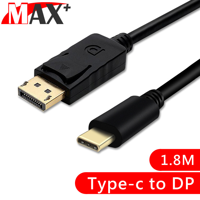 MAX+ Type-c to Displayport公 4K高畫質影音傳輸線 1.8M