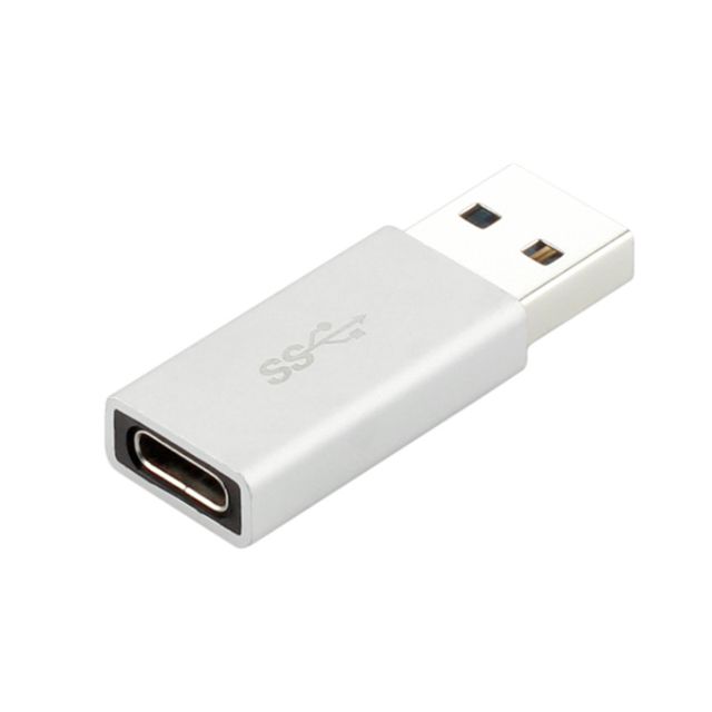 USB 3.1 (公) 轉 Type-C(母) 快速傳輸轉接頭(銀)