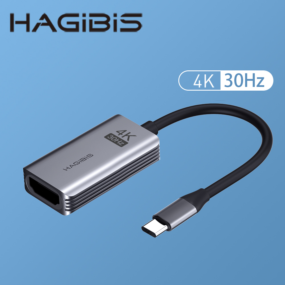 HAGiBiS鋁合金Type-C轉HDMI轉接器4K/30Hz