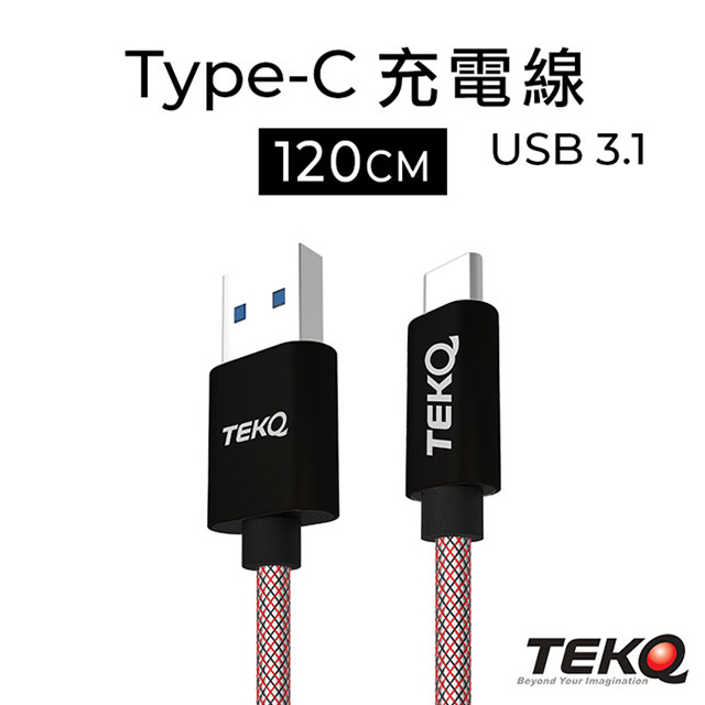 TEKQ uCable USB-C Type-C USB 3.1 高速資料傳輸充電線-120cm