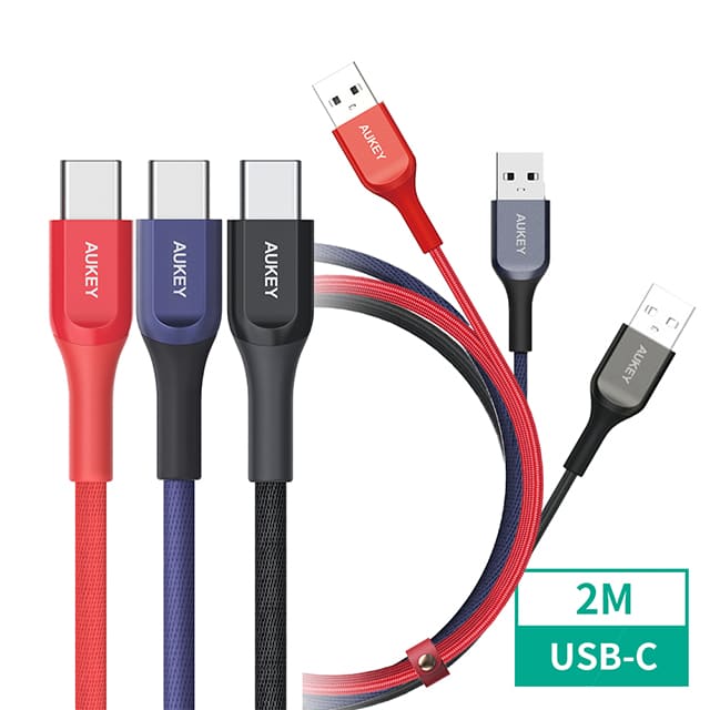 AUKEY USB-A to USB-C CB-AKC2 QC3.0 充電線