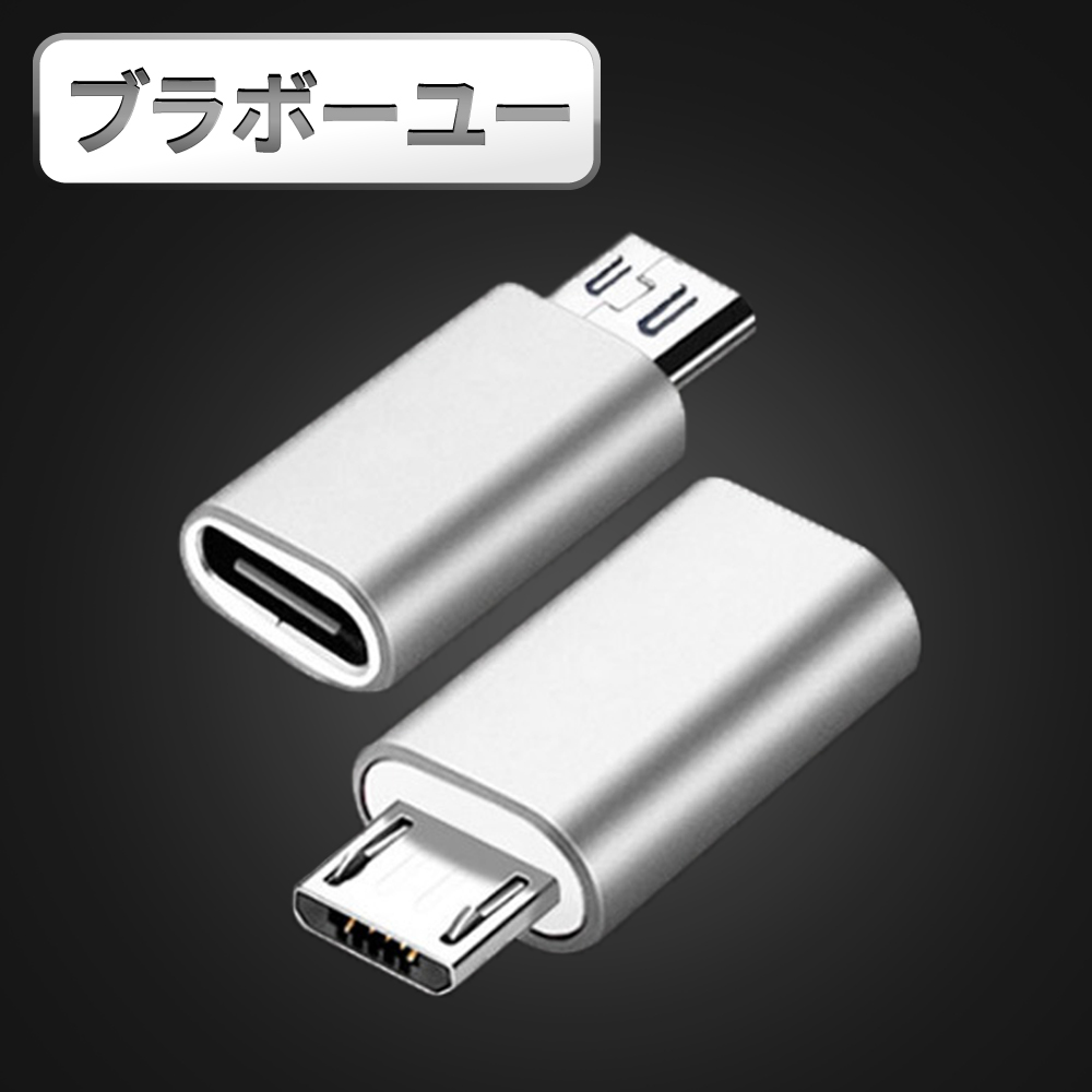USB 3.1 Type-c母 轉 MicroUSB公 OTG鋁合金轉接頭 銀