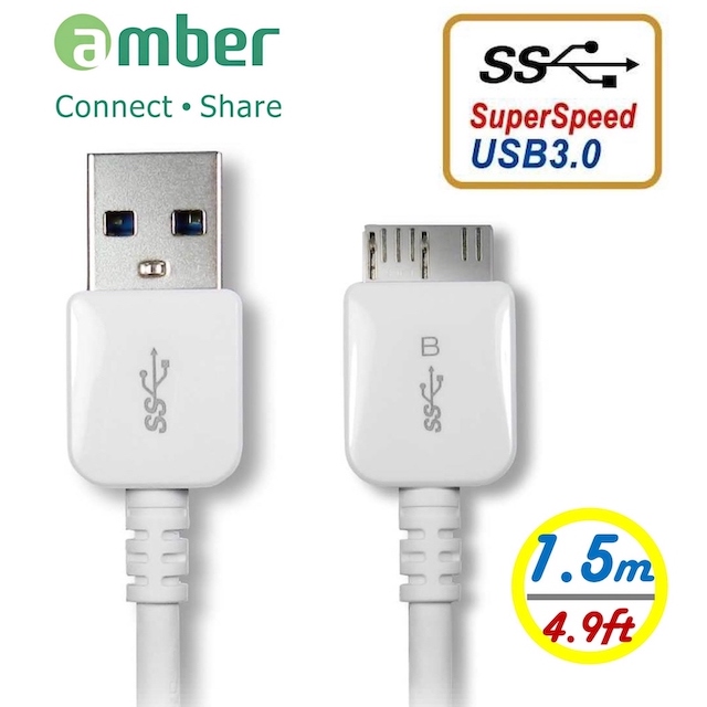 amber行動USB3.0傳輸/充電線USB 3.0A對USB 3.0 micro USB B公