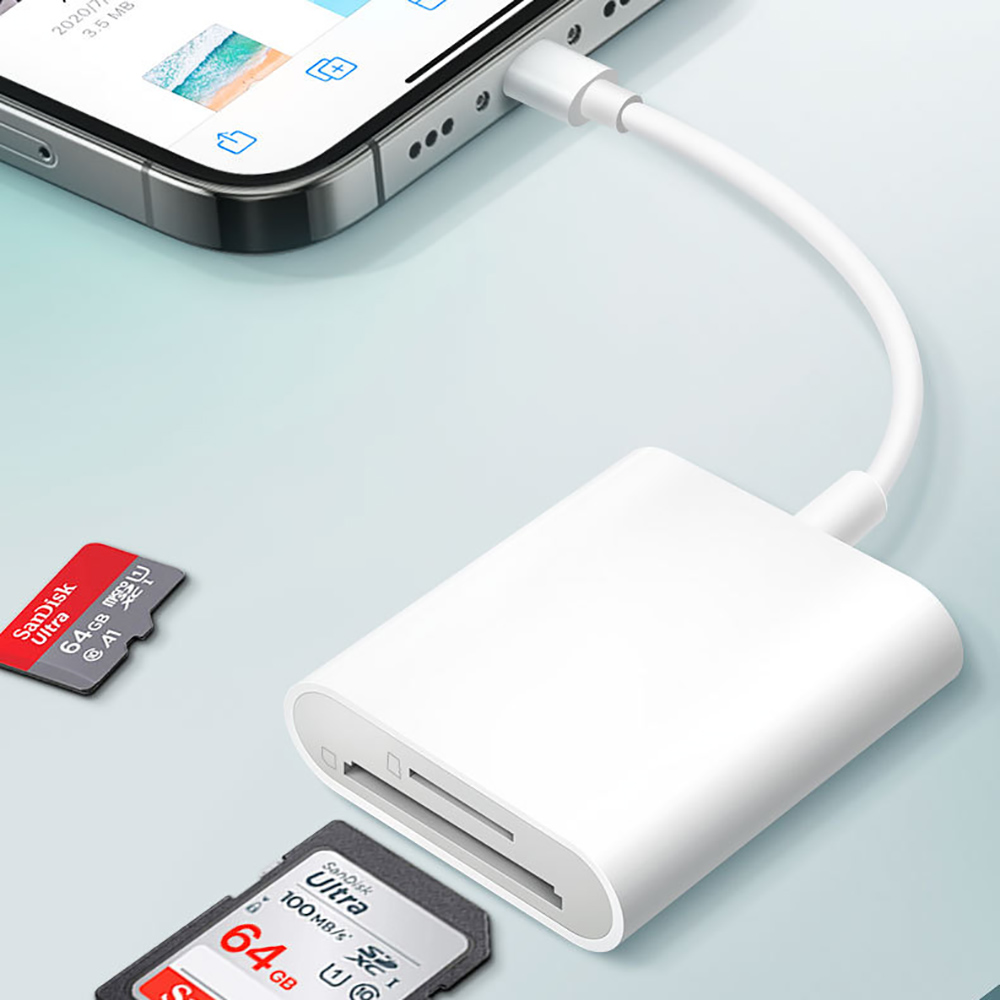蘋果 APPLE Lightning轉SD 記憶卡讀卡器轉接線 SD相機讀卡機轉接頭