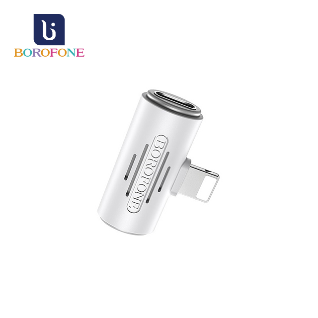 Borofone BV6 舒繹Apple雙Lightning數字音頻轉換器 白色
