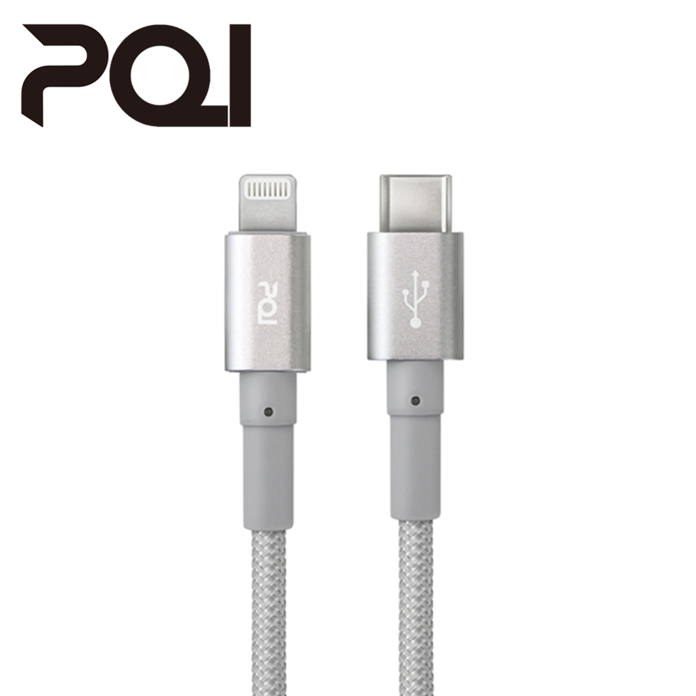 PQI i-Cable CL150 編織快充線 150cm- 北極銀
