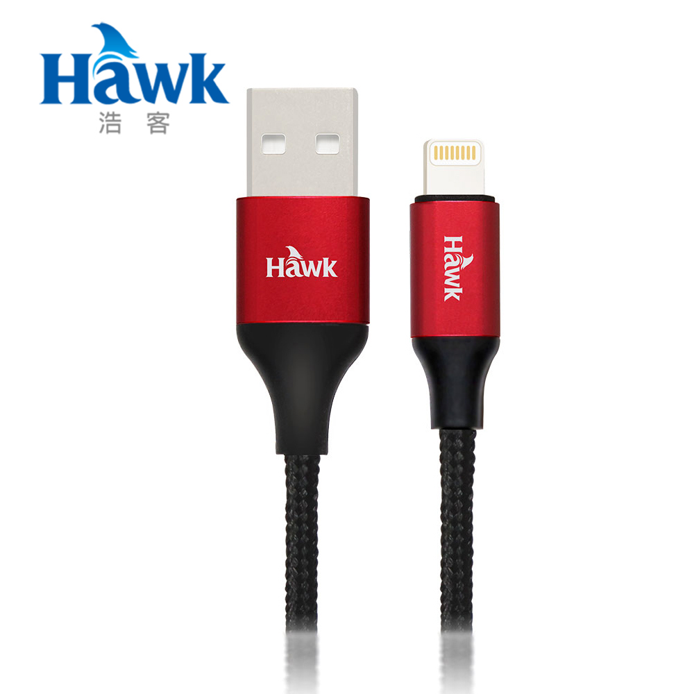 Hawk Lightning充電傳輸線1.5M MFI 紅