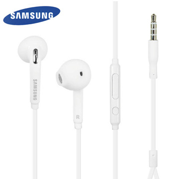 【Samsung】S6/S7/Note5 入耳式線控扁線 原廠盒裝耳機 (白)