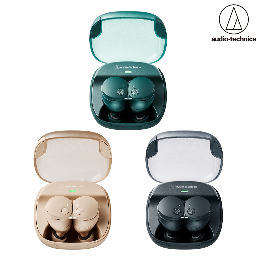 Audio-Technica 鐵三角 ATH-CKS50TW2 真無線藍芽耳機，採用耳塞式設計，提供舒適配戴體驗。具備防水功能及內建麥克風，適合日常通話與運動使用。支援通用作業系統，無線連線無需輸入端子，顏色選擇黑色、米色、綠色。原廠一年保固，NCC認證碼 CCAH24LP5060T4，BSMI許可字號 R43912，品質保證。