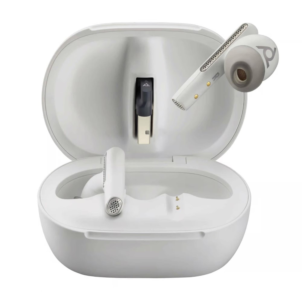 Poly Voyager Free 60+  Microsoft Teams 認證 USB-A 真無線藍芽耳機(白)