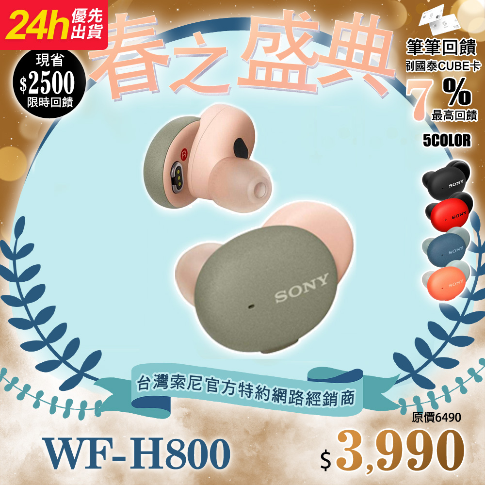 SONY WF-H800 DSEE HX 真無線 藍牙無線耳機 五款獨立配色