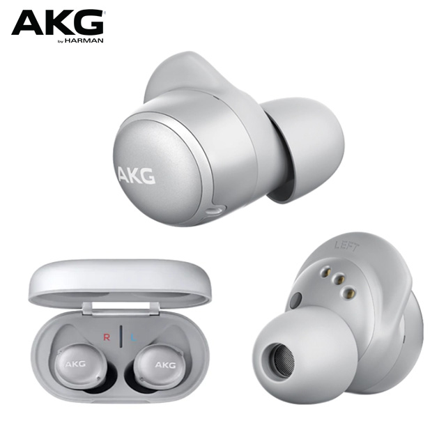 AKG N400NC 主動降噪防水真無線耳機【銀色】