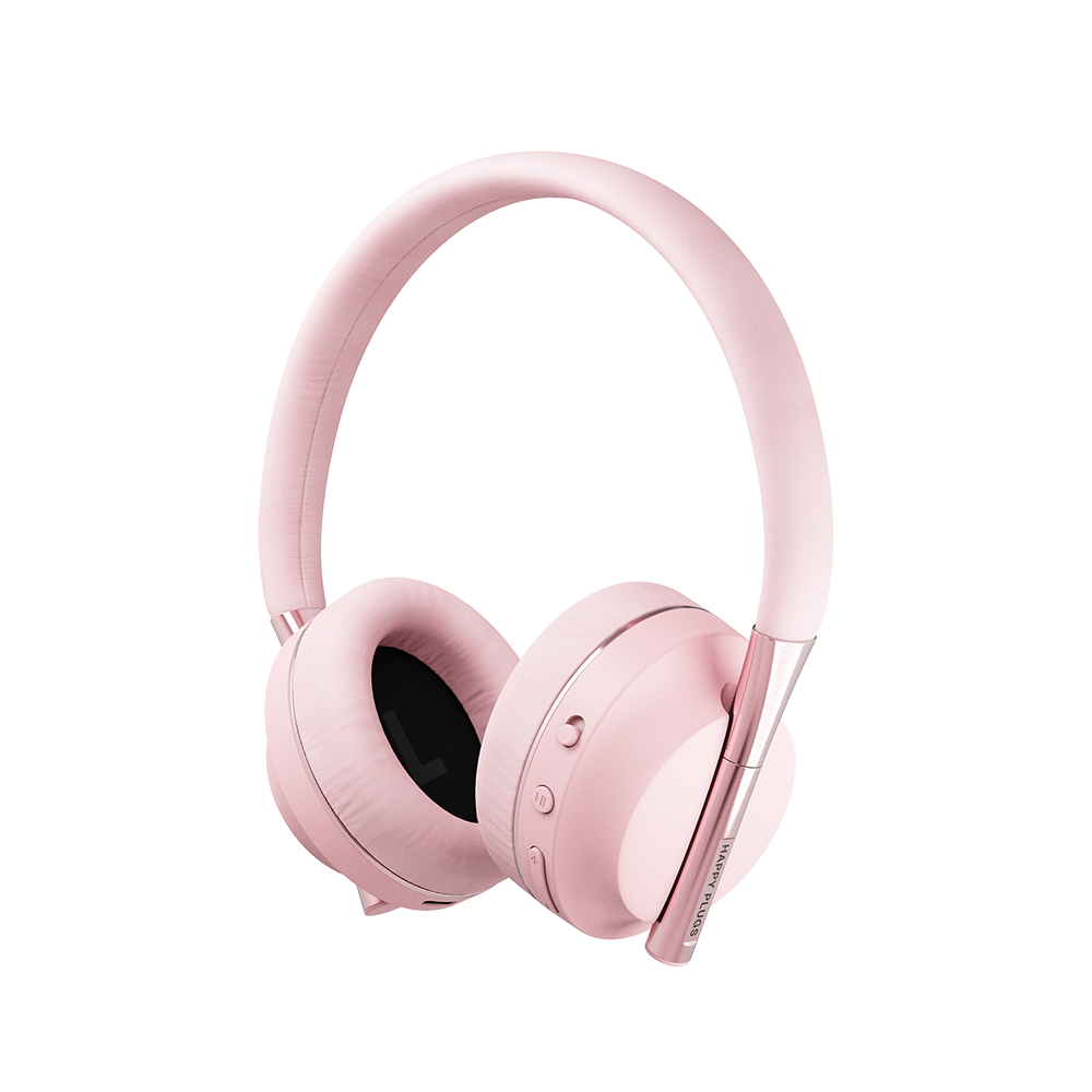 Happy Plugs Play 兒童耳罩式藍牙耳機-粉色金