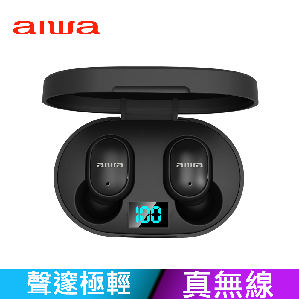 【 AIWA | 日本愛華 】 無線藍牙立體聲耳機 AT-X80E (黑/白)