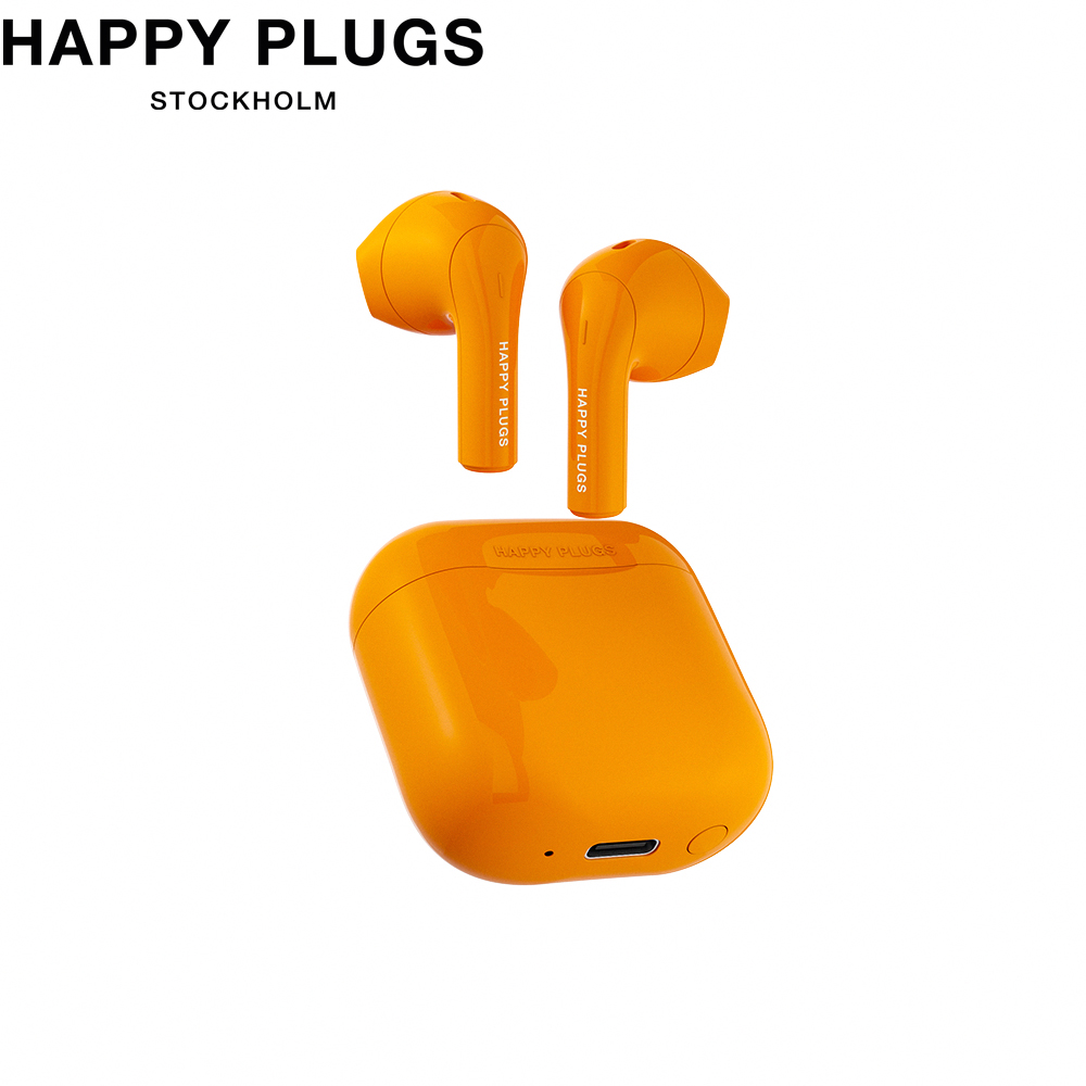 Happy Plugs Joy真無線藍牙耳機 - 霓光橘