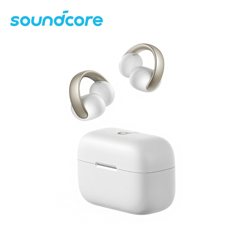 soundcore AeroClip 開放式藍牙耳夾耳機|霧光白