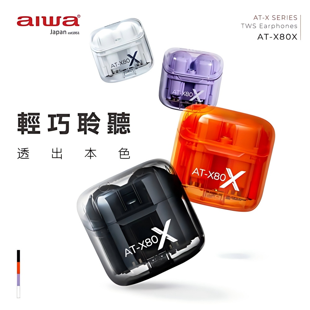 AIWA 愛華 AT-X80X 真無線藍牙耳機｜藍牙連線 穩定傳輸 環境降躁