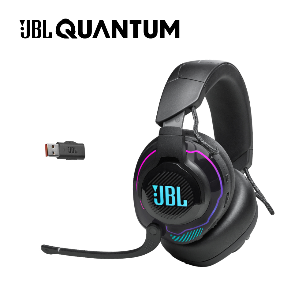 【JBL】 Quantum 910 RGB頭部追蹤環繞音效無線(三模)降噪電競耳機