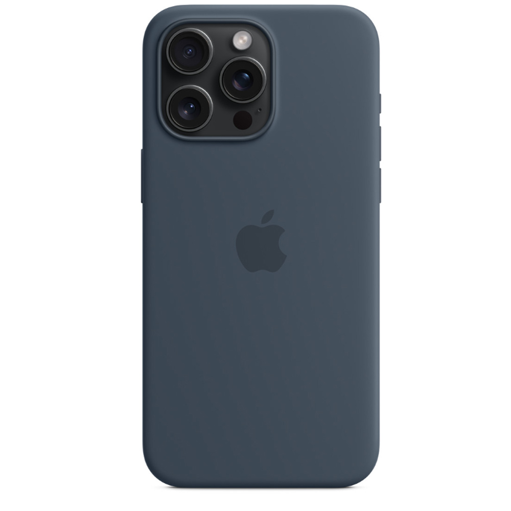 Apple 原廠 iPhone 15 Pro Max MagSafe 矽膠保護殼【 風暴藍】