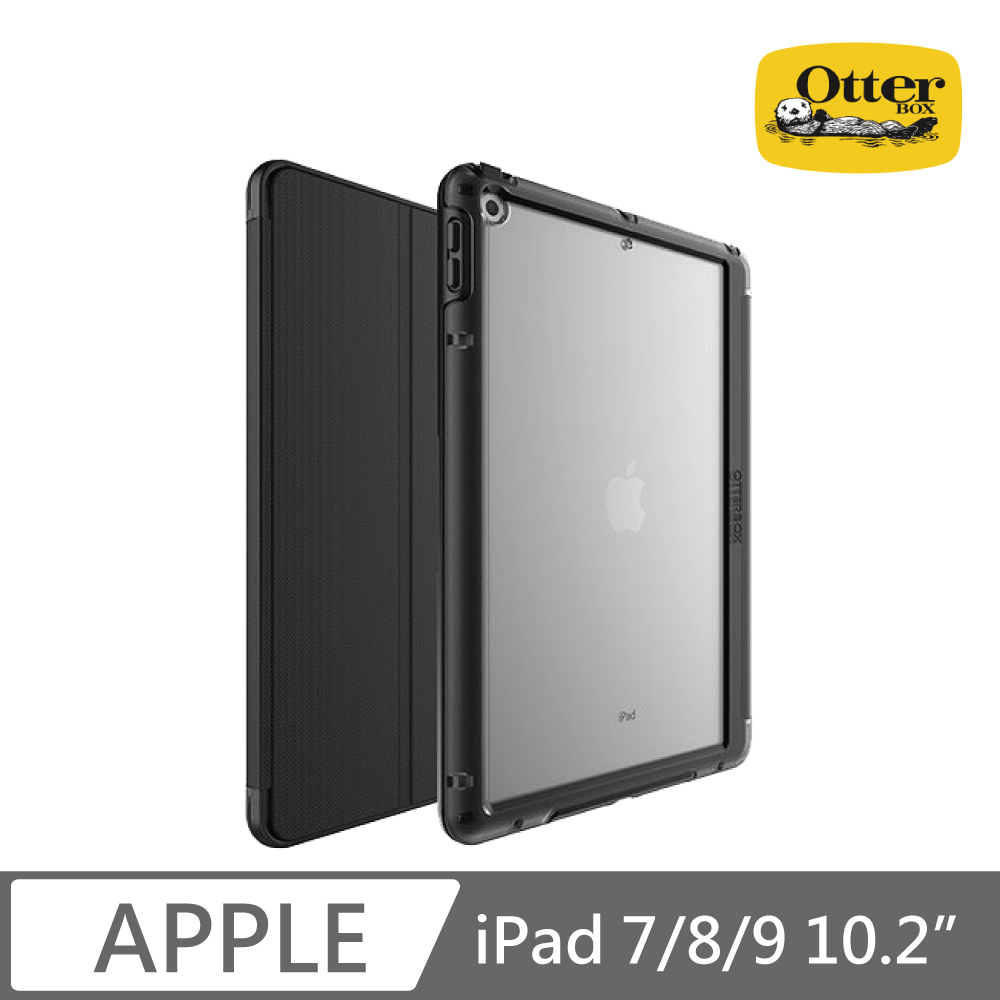 OB iPad 10.2 Symmetry Folio 筆記本型保護殼-黑