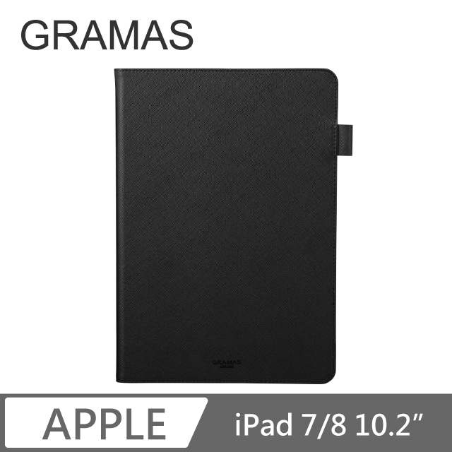 Gramas iPad 7/8 10.2吋 職匠工藝 掀蓋式皮套 - EURO (黑)