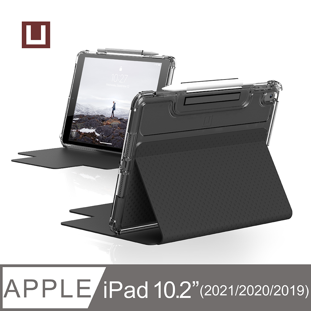 [U iPad 10.2吋耐衝擊亮透保護殼-黑