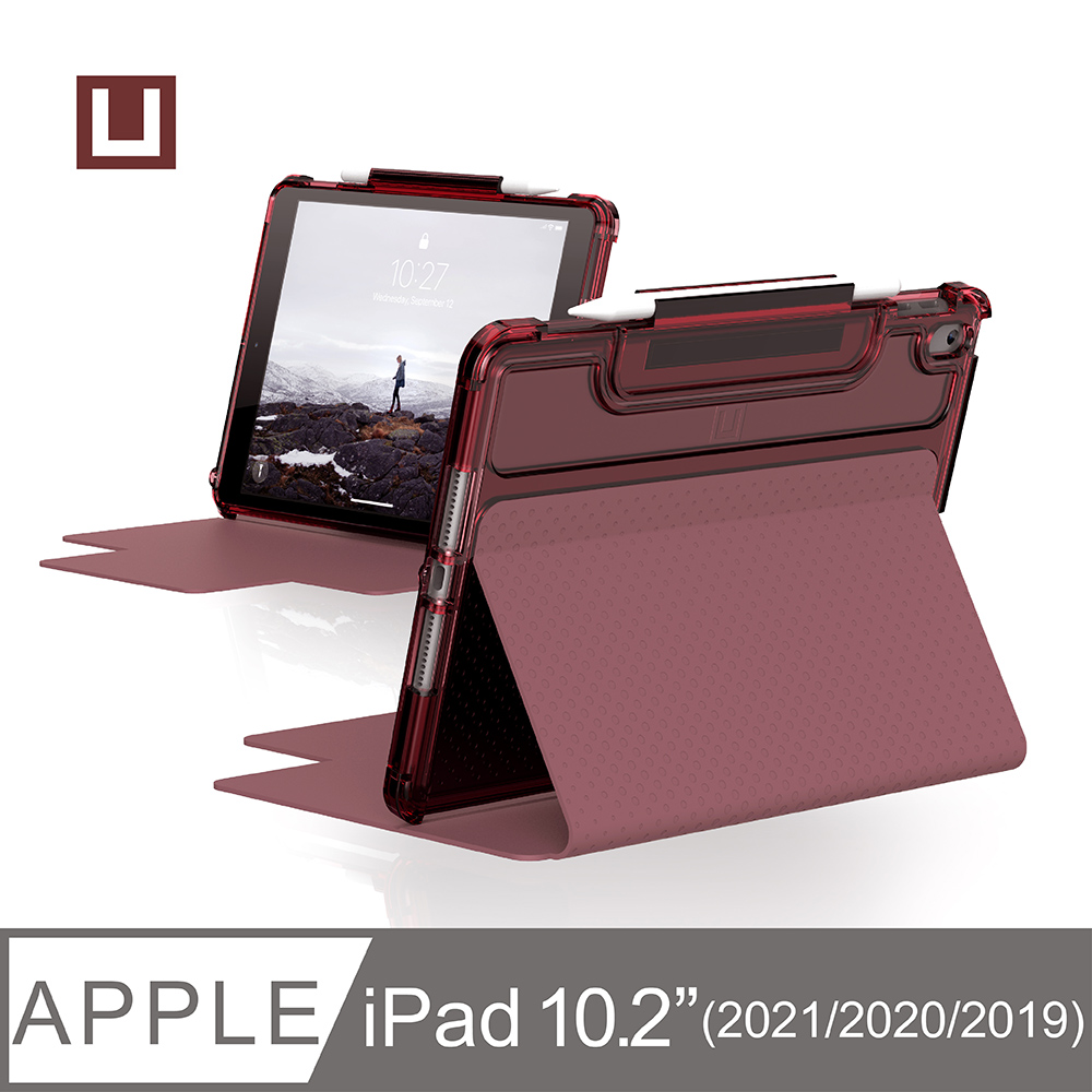 [U iPad 10.2吋耐衝擊亮透保護殼-紫紅