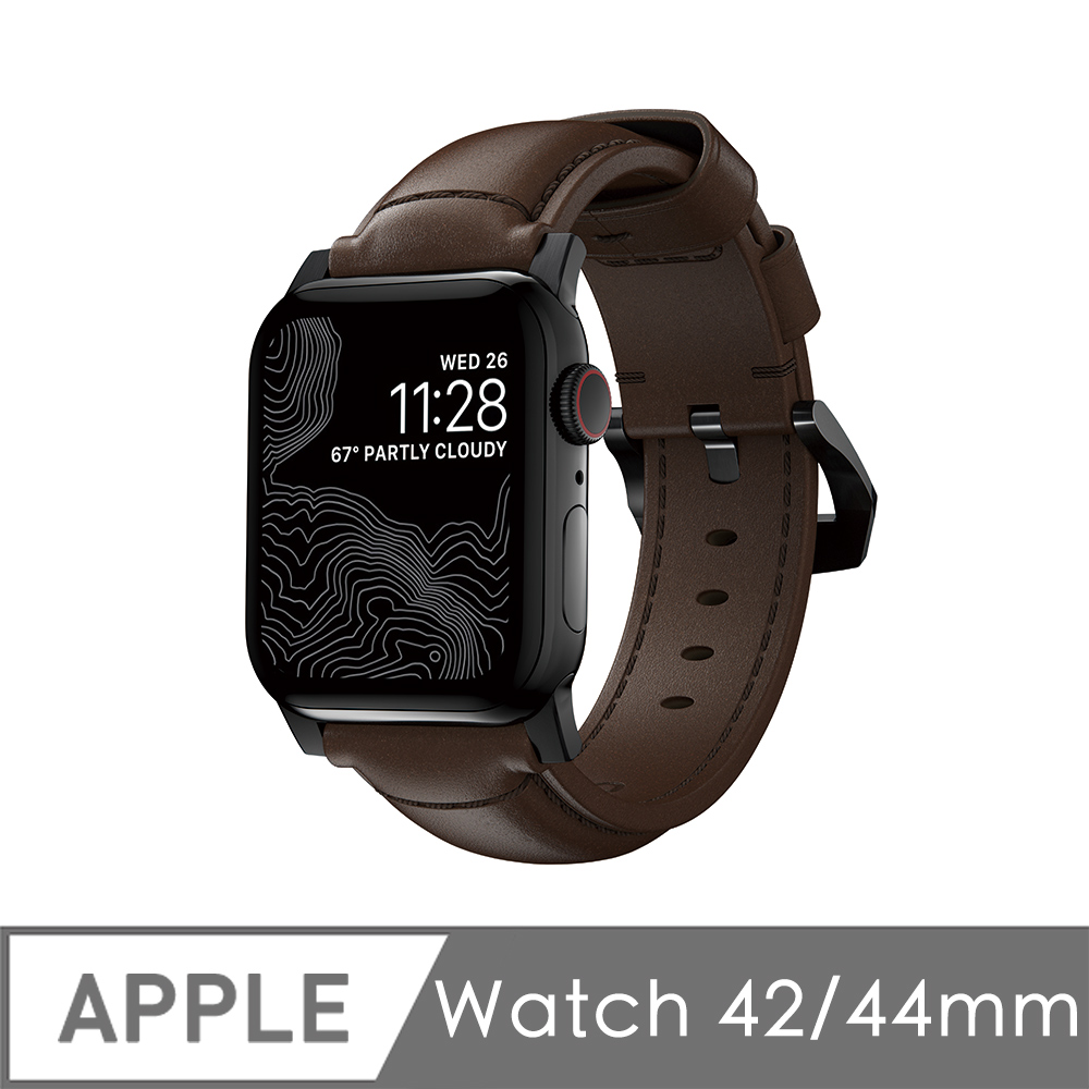 美國NOMADxHORWEEN皮革(Apple Watch 專用錶帶) 經典黑