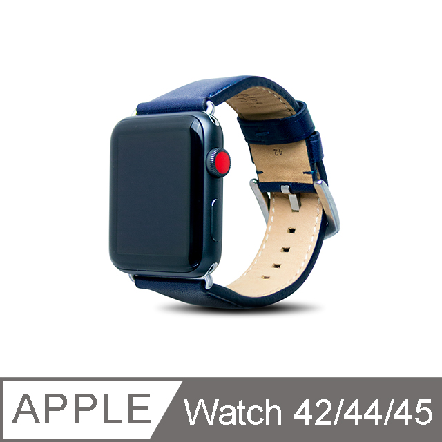 Alto Apple Watch 皮革錶帶 44/42mm - 海軍藍
