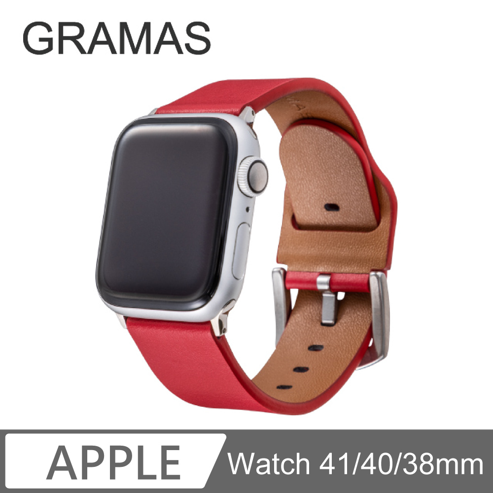 GM Apple Watch 38/40mm 義大利真皮錶帶-紅