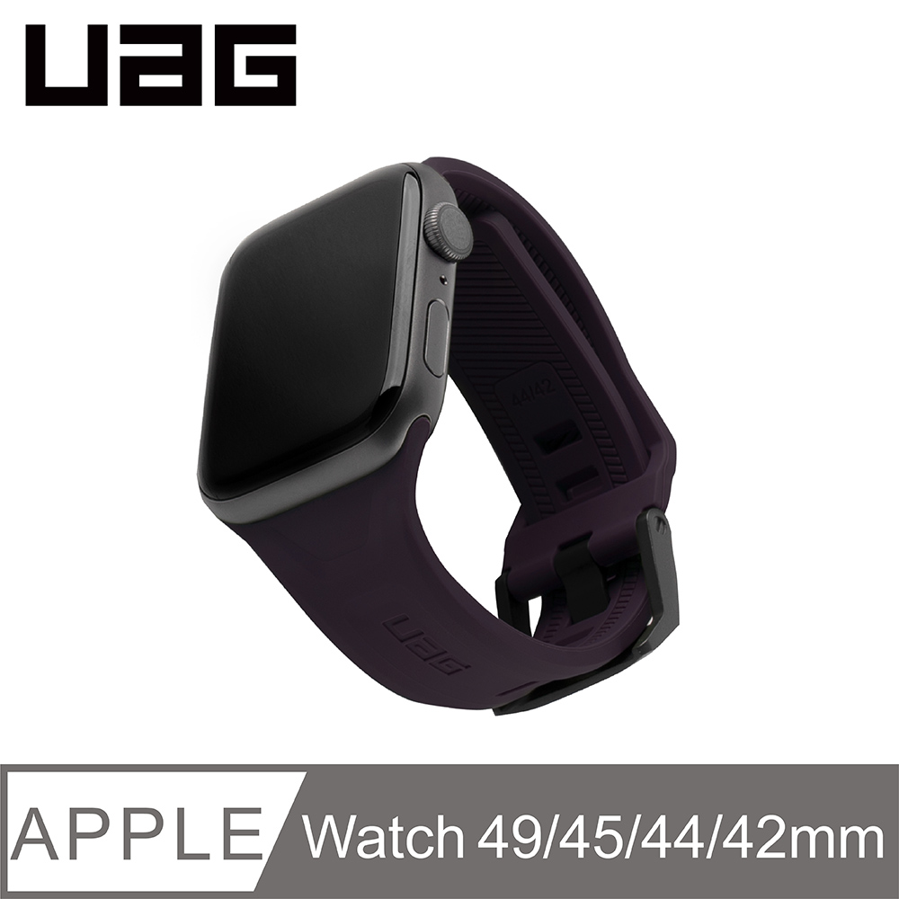 UAG Apple Watch 42/44mm 潮流矽膠錶帶-紫