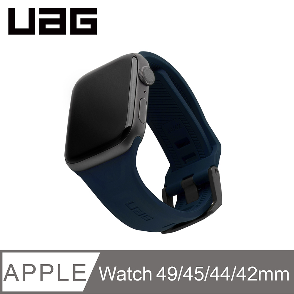 UAG Apple Watch 42/44mm 潮流矽膠錶帶-藍