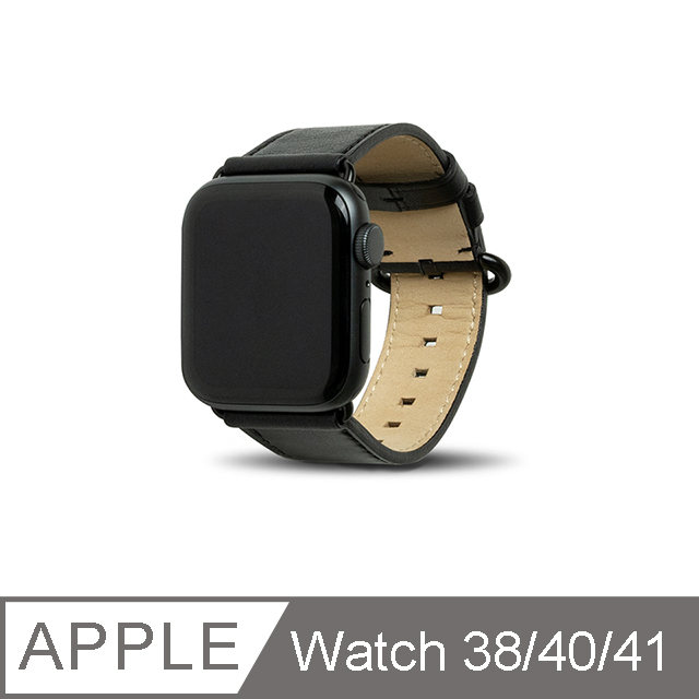 Alto Apple Watch 皮革錶帶 40/38mm - 渡鴉黑