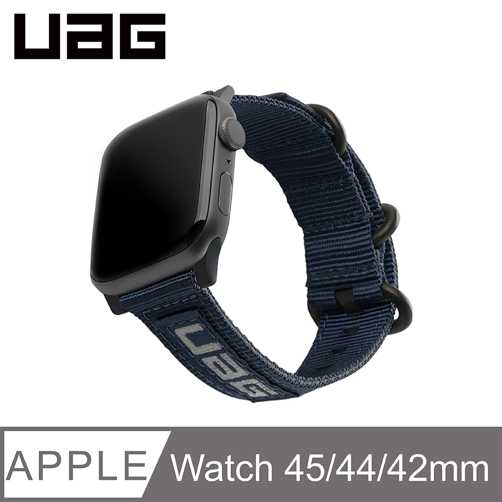 UAG Apple Watch 42/44mm Nato環保錶帶-藍