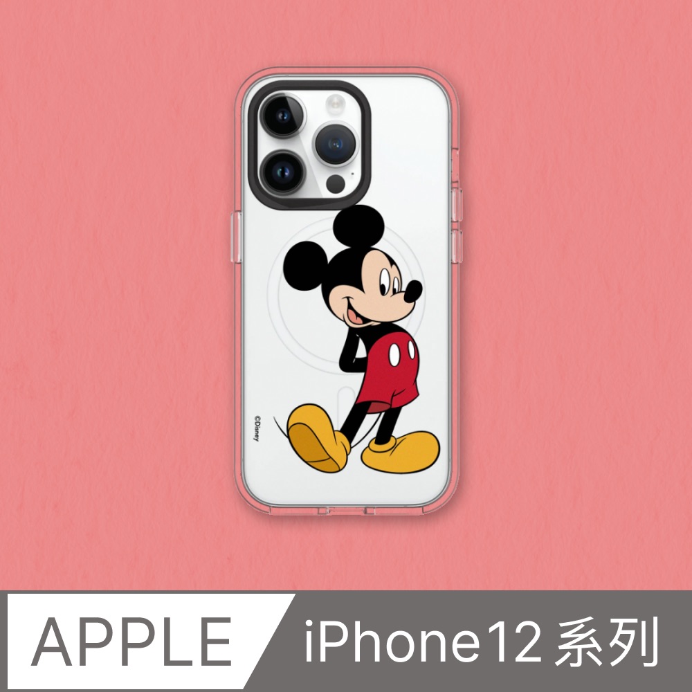【犀牛盾】iPhone 12系列Clear(MagSafe 兼容)透明防摔手機殼｜迪士尼-米奇系列-來！米奇站好