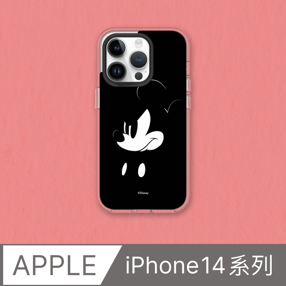 【犀牛盾】iPhone 14系列Clear(MagSafe 兼容)透明防摔手機殼｜迪士尼-米奇系列-米奇黑設計