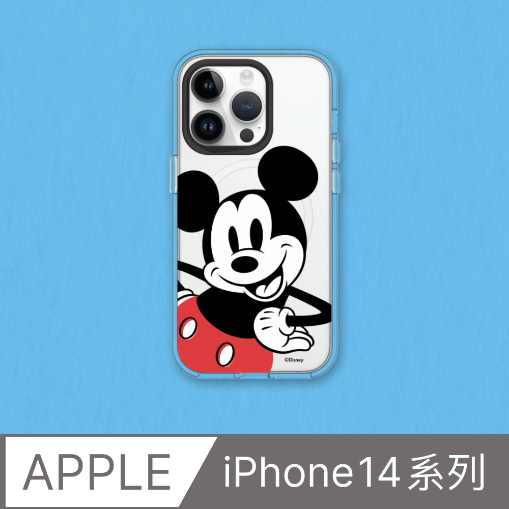 【犀牛盾】iPhone 14系列Clear(MagSafe兼容)透明手機殼｜迪士尼-米奇系列-Look at the camera-米奇