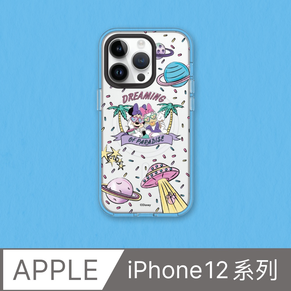 【犀牛盾】iPhone 12系列Clear(MagSafe 兼容)透明防摔手機殼｜迪士尼-米奇系列-繽紛宇宙-米妮與黛西