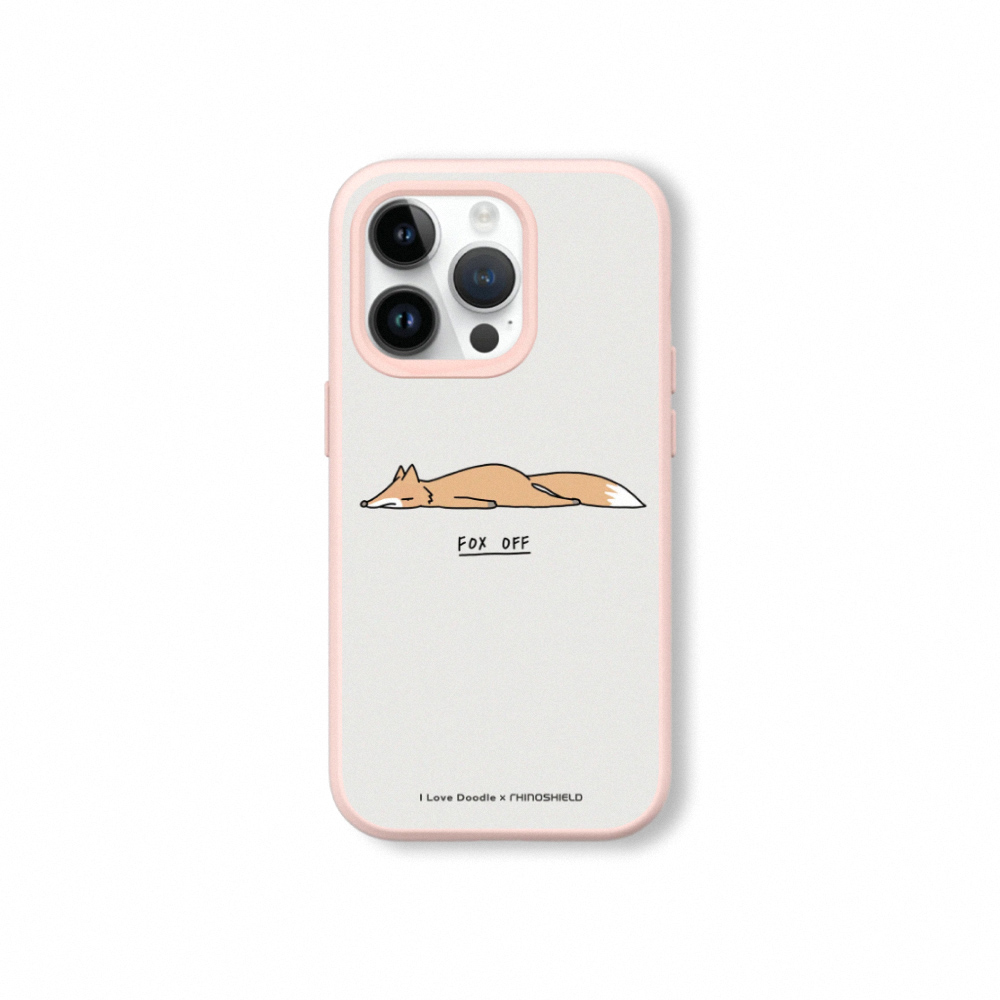【犀牛盾】iPhone 15系列SolidSuit防摔背蓋手機殼｜ilovedoodle-狐狸(多色可選)