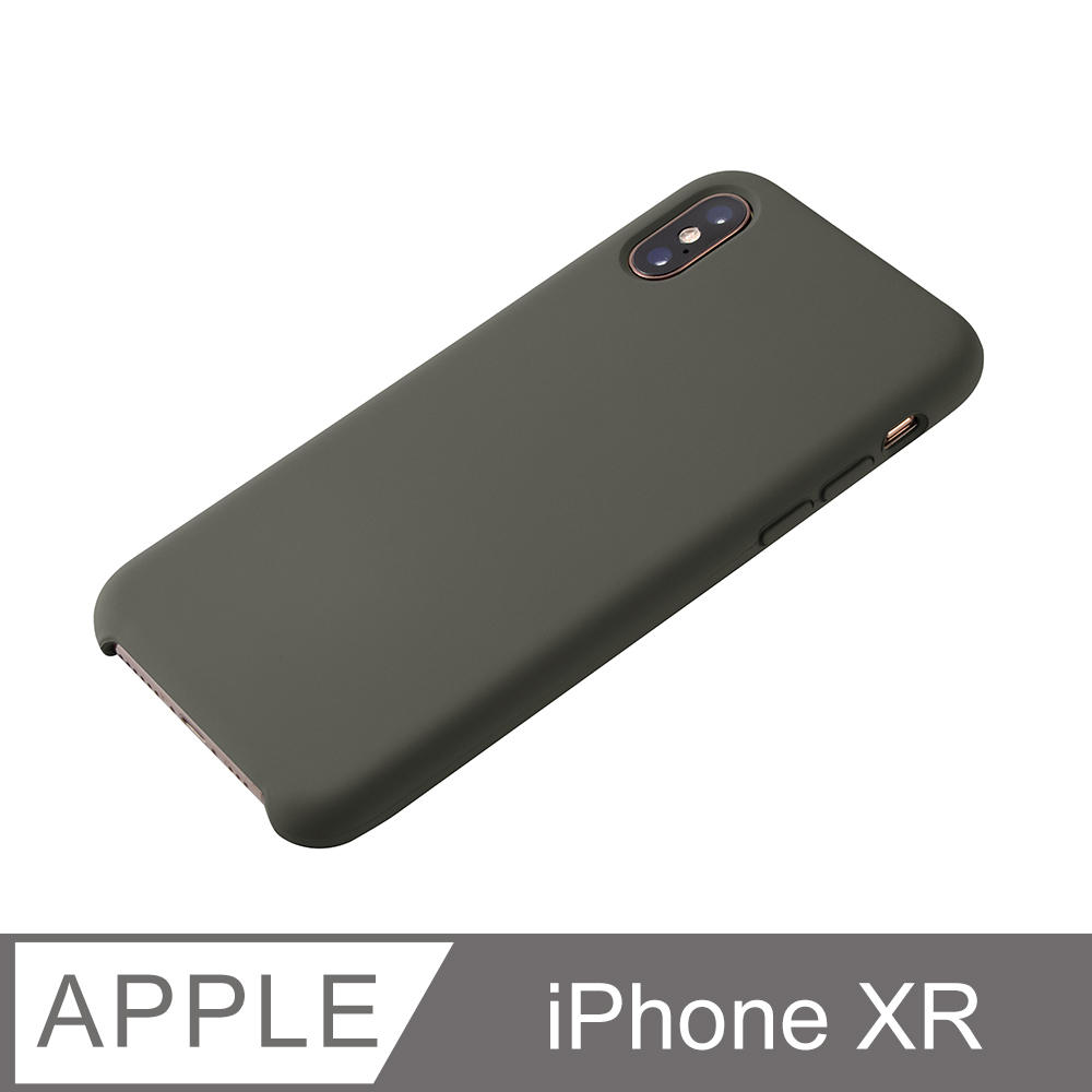 【液態矽膠殼】iPhone XR 手機殼 iXR 保護殼 矽膠 軟殼 (深橄欖)